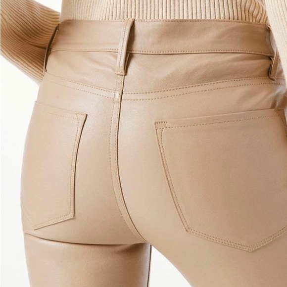 FRAME Le Crop Mini Boot Leather Pant 100% Leather - Picture 4 of 7